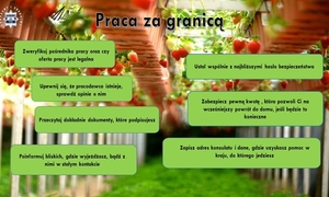 Informacje dotyczące bezpiecznej pracy za granicą