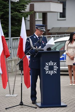 Insp. Stanisław Sekuła stoi przy mównicy
