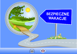 Plakat informacyjny &quot;Bezpieczne wakacje&quot;