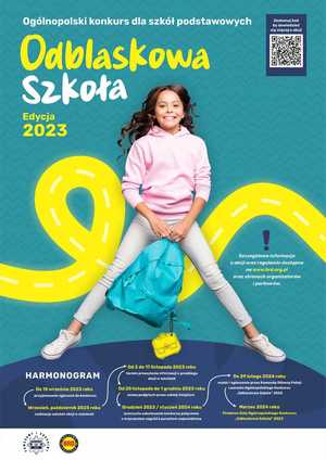 Plakat reklamowy akcji &quot;Odblaskowa szkoła&quot;