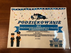 Wizyta przedszkolaków w sędziszowskim komisariacie