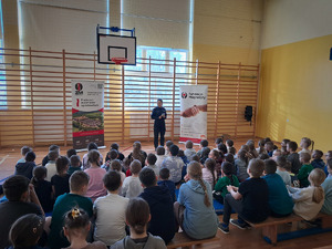 Spotkanie z uczniami Szkoły Podstawowej w Łączkach Kucharskich